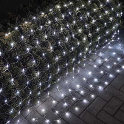 Dazzle Bright 360 luces LED de red, 12 x 5 pies, conectables, imper...