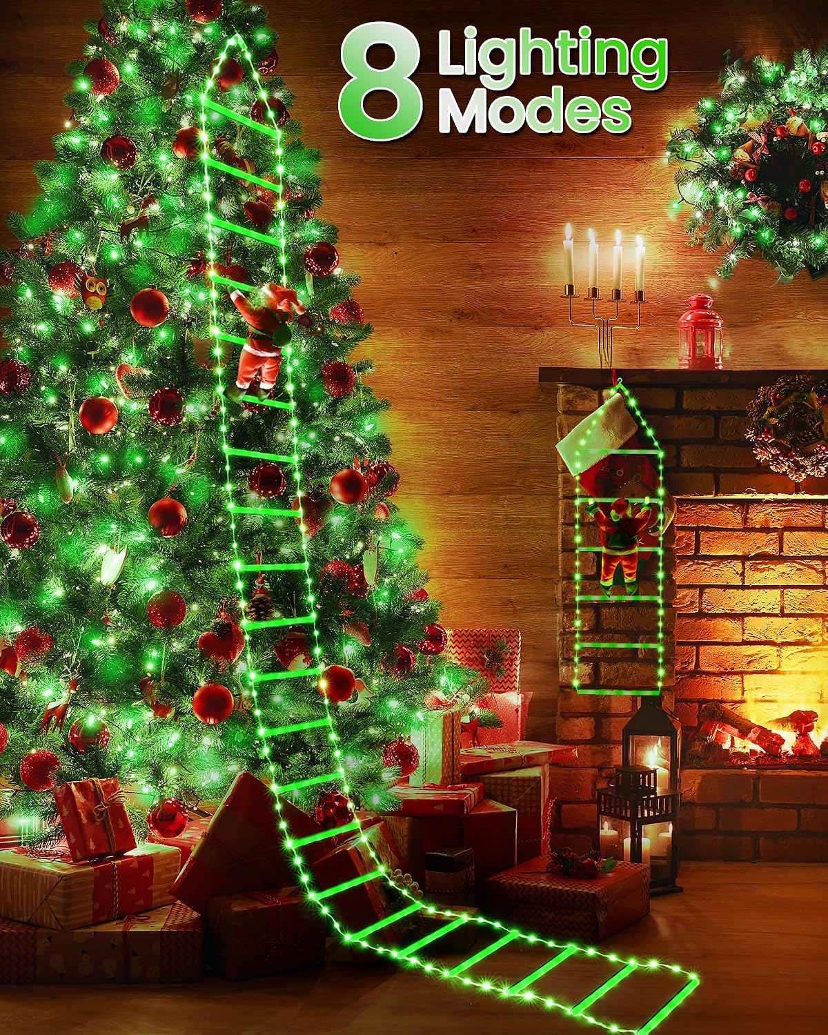 Toodour Luces LED de Navidad, luces decorativas de Navidad de 10 pi...