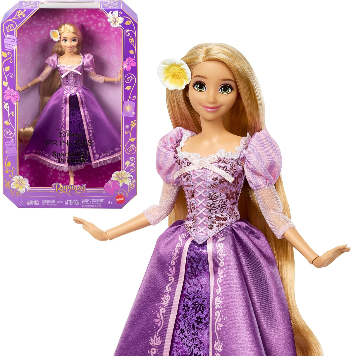 Mattel Disney Princess Rapunzel Sparkling Collector Fashion Muñeca...