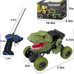 YEZI Coche de dinosaurio a control remoto para niños y niños, camió...