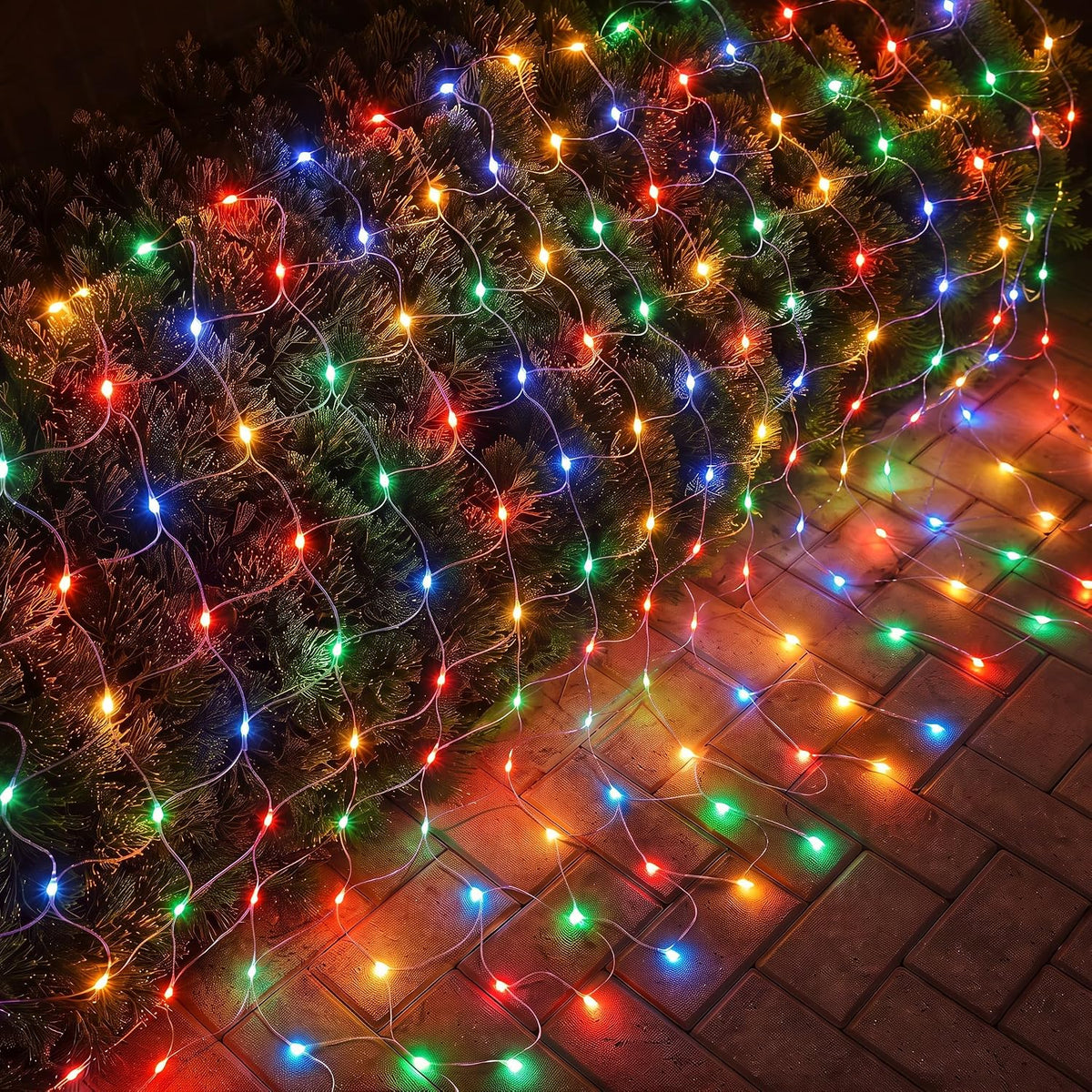 Dazzle Bright 360 luces LED de red, 12 x 5 pies, conectables, imper...