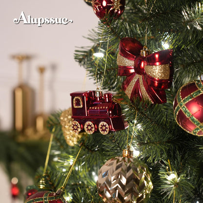 Alupssuc - Juego de 82 bolas de Navidad clásicas, rojo, verde y dor...