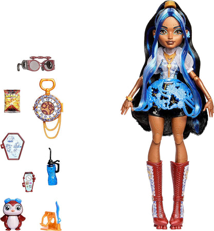 Monster High Robecca Steam Doll | Robot en blusa azul y pantalones...