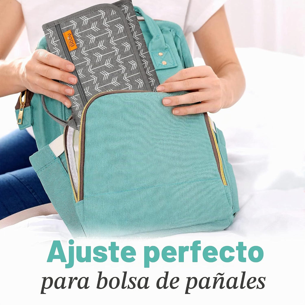Kopi Baby Cambiador de pañales portátil, bolsillo de toallitas, fle...