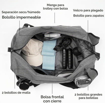 Kookoomia Mochila de gimnasio con compartimento para zapatos y bols...