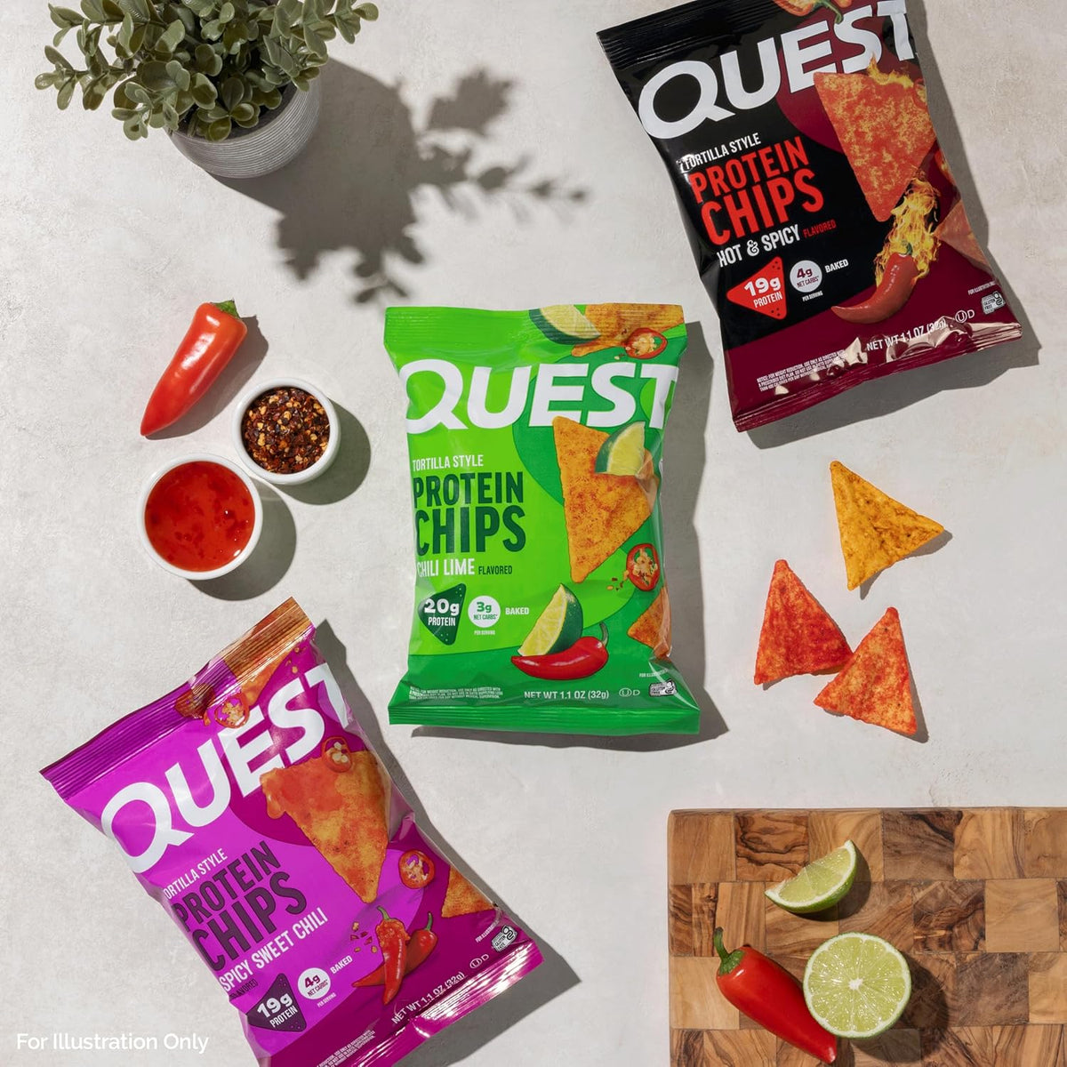Chips de proteína estilo tortilla Quest Nutrition, paquete variado...