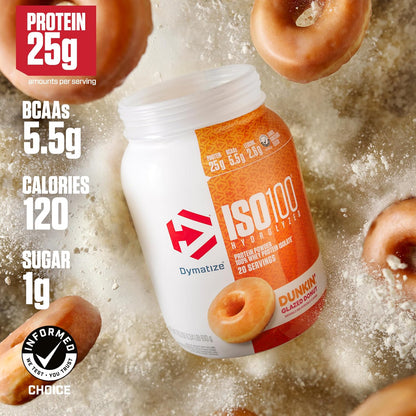 Dymatize Polvo de proteína ISO100, 100% aislado de suero de leche |...