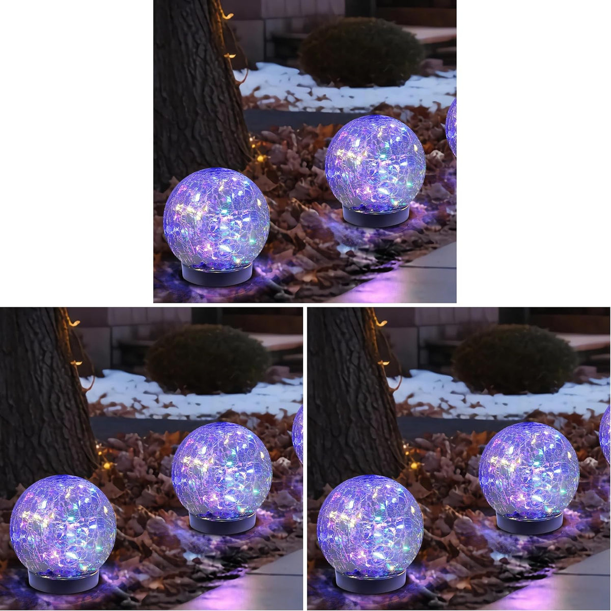 MLKNK Luces solares de globo para exteriores, impermeables, bolas s...