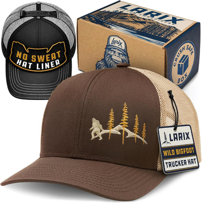 LARIX Trucker Hat Men - Gorra Snapback con parte trasera de malla t...