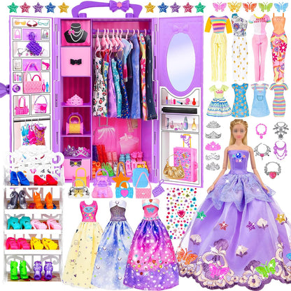 iBayda 91 muñecas de niña de 11.5 pulgadas con ropa, accesorios y a...