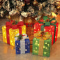 Juego de 4 cajas decorativas de regalo iluminadas para Navidad, caj...