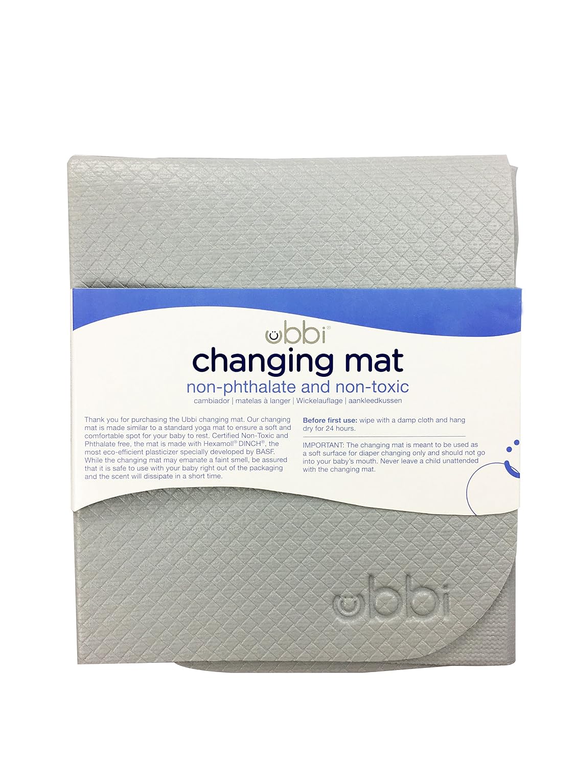 Ubbi On-the-Go - Cambiador de pañales para bebé, color gris | Bolsa...
