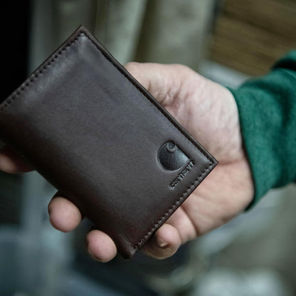 Carhartt Billetera Trifold Cuero Bronceado Aceite Marrón | Cartera...