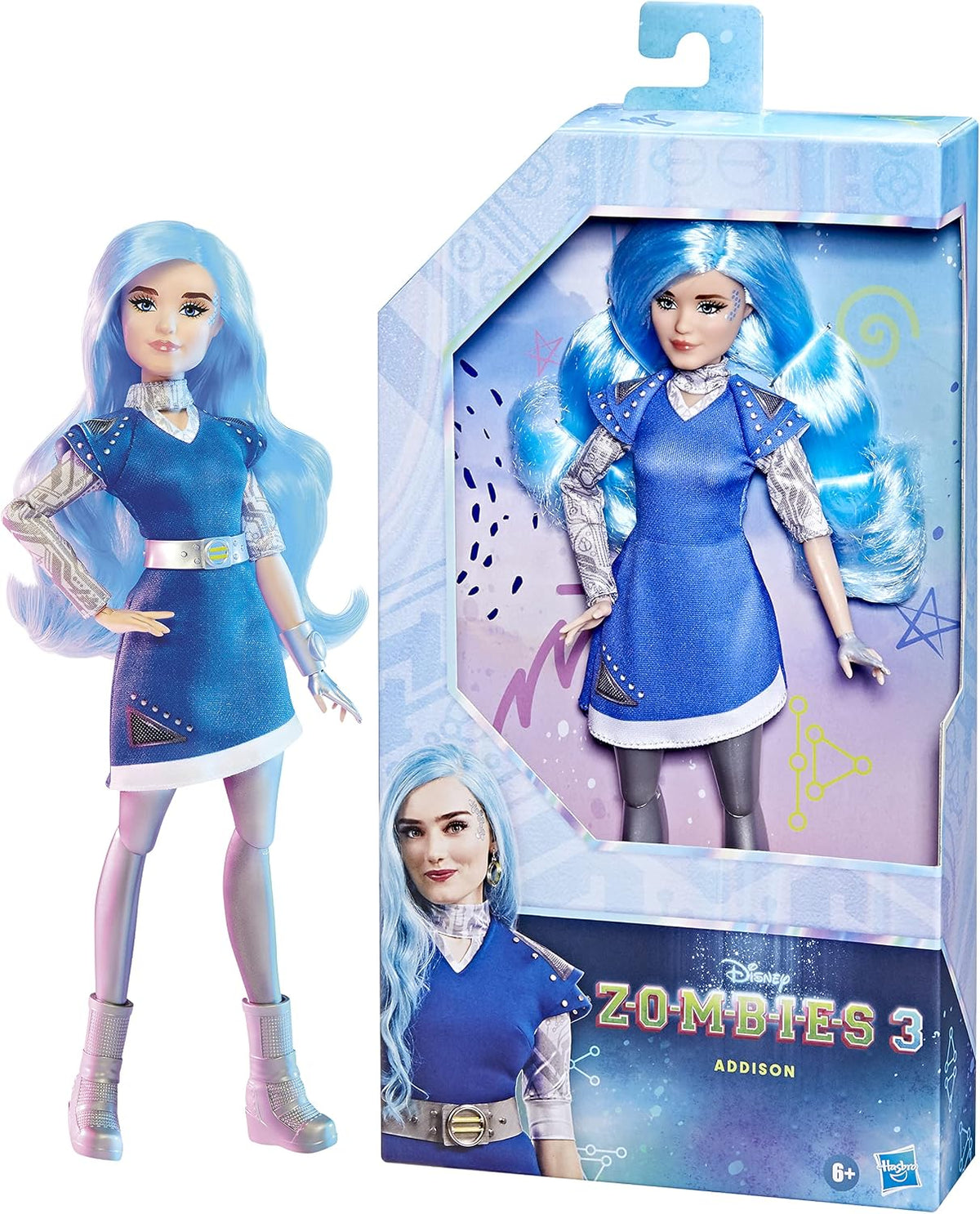 Disney Princess Zombies 3 Addison - Muñeca de moda de 30 cm con cab...