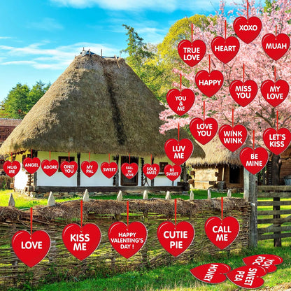 Rtteri 30 adornos de corazón colgantes para el día de San Valentín...