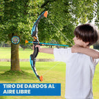 JOYIN - Arco y flecha LED para niños, juego de juguetes de tiro con...