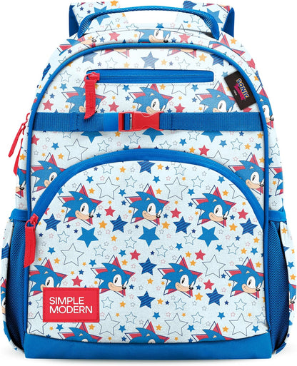 Simple Modern Mochila para niños y niñas escolares, Sonic: Estrella...