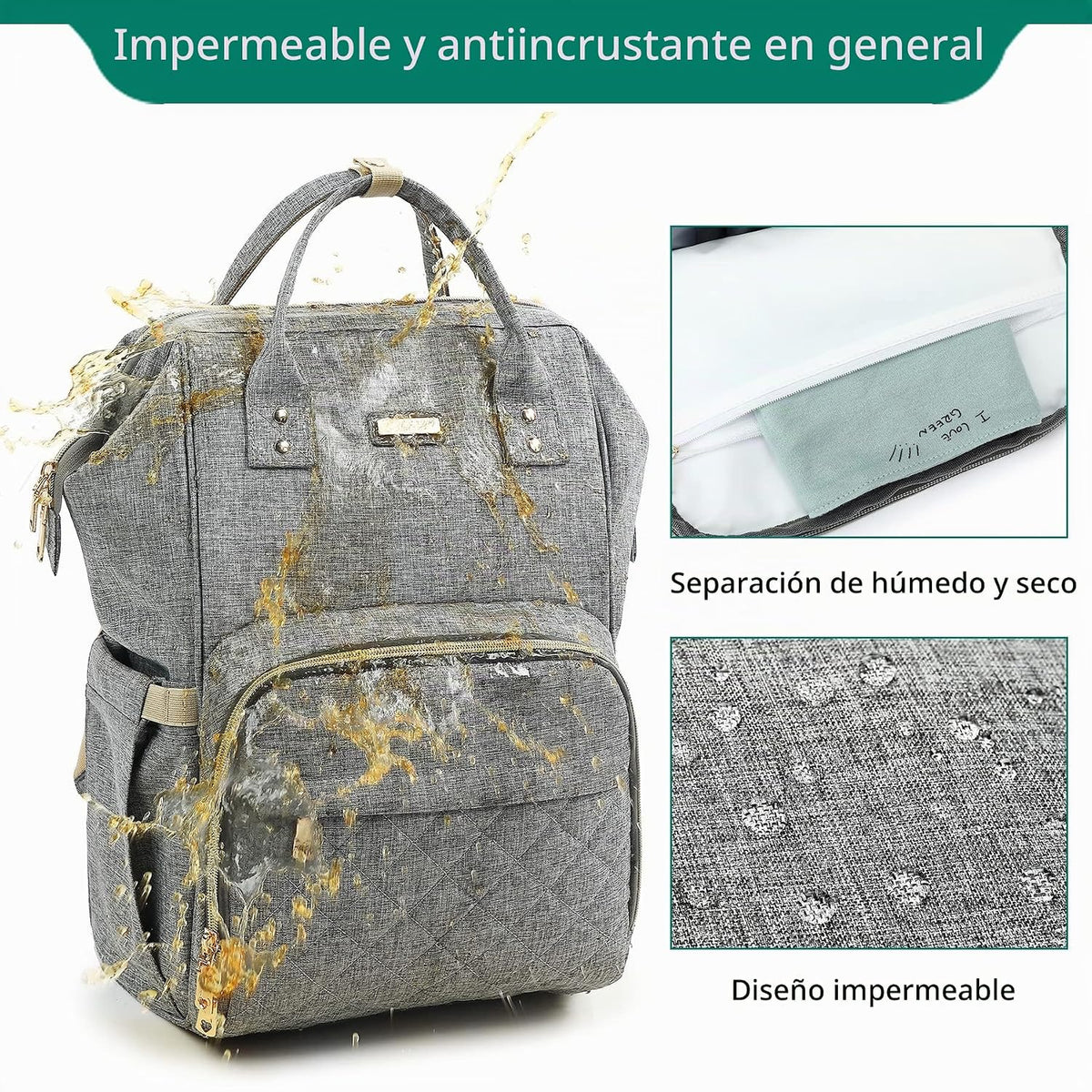GAIVP Mochila para pañales, bolsas de pañales para bebés, niñas y n...