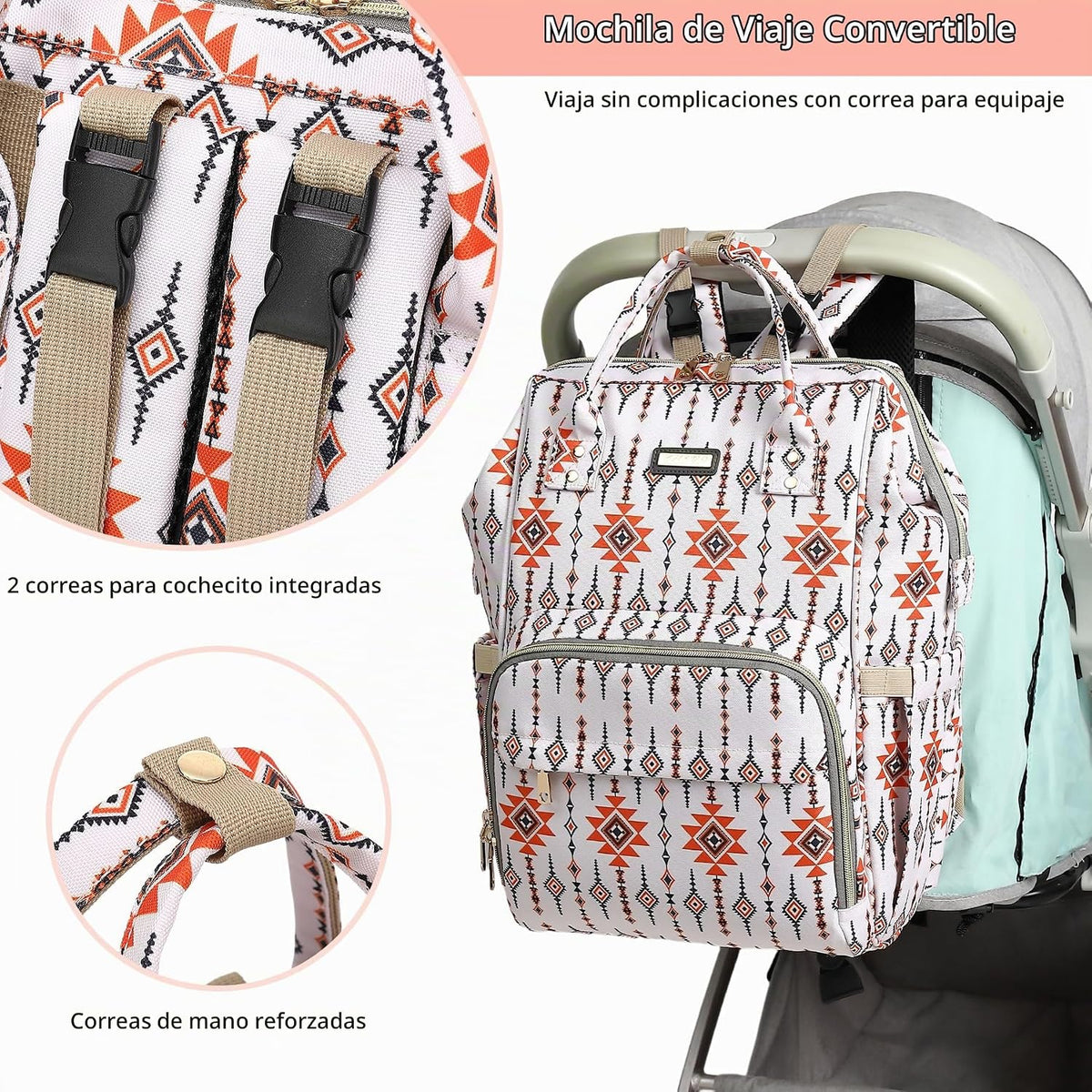 GAIVP Mochila para pañales, bolsas de pañales para bebés, niñas y n...