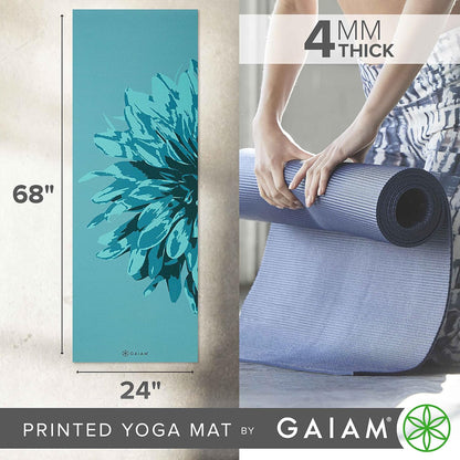 Gaiam - Tapete de yoga con estampado, antideslizante para ejercicio...