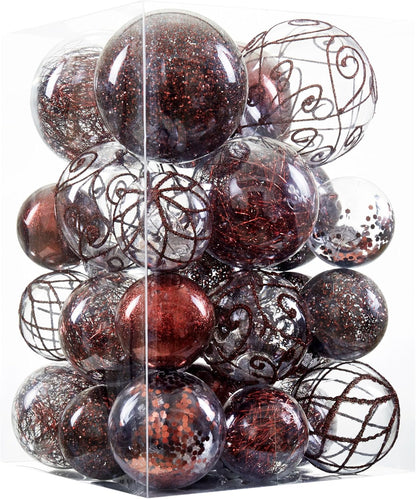 Wironlst Adornos de Bolas de Navidad Irrompibles Transparentes de P...