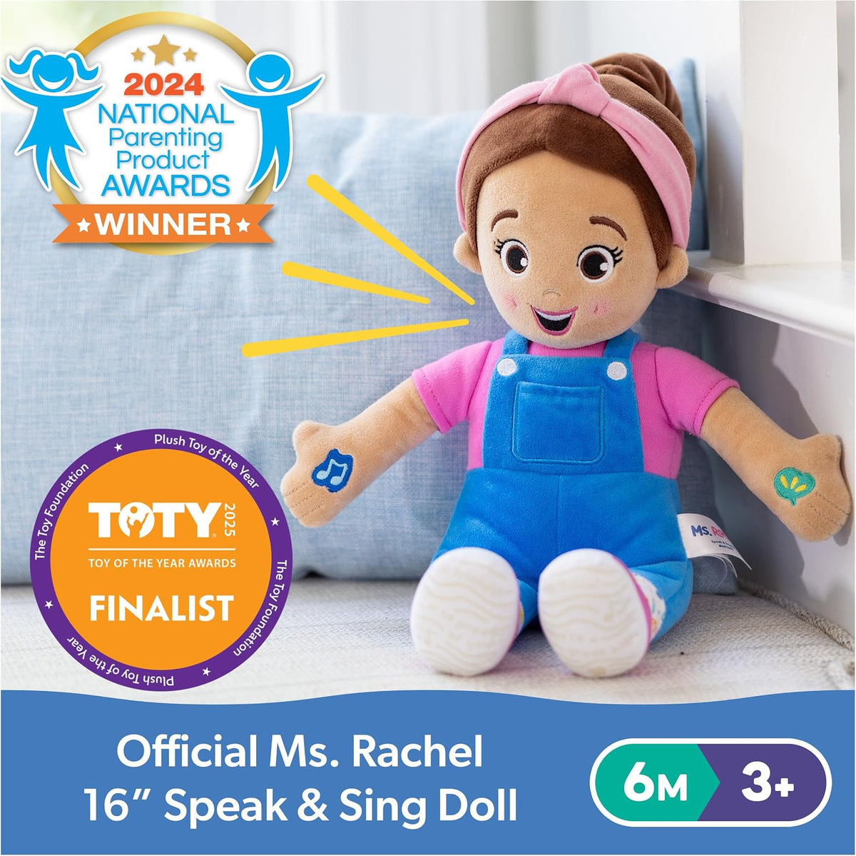 Ms. Rachel Speak & Sing Doll, juguete interactivo de 16 pulgadas co...