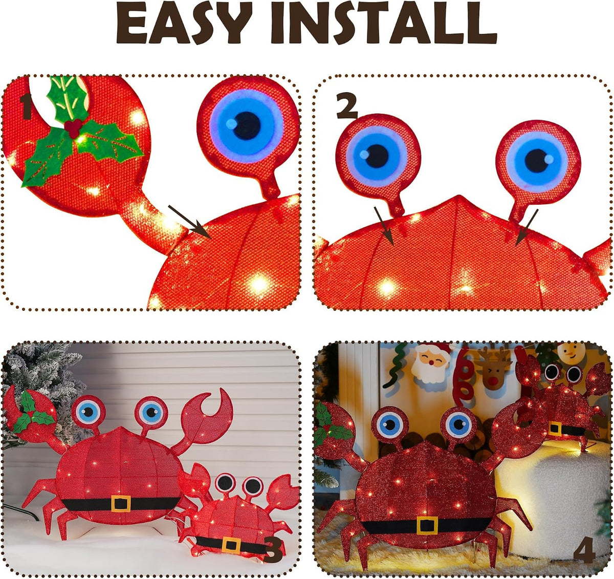 Dazzle Bright - Decoraciones navideñas para exteriores, 2 piezas de...