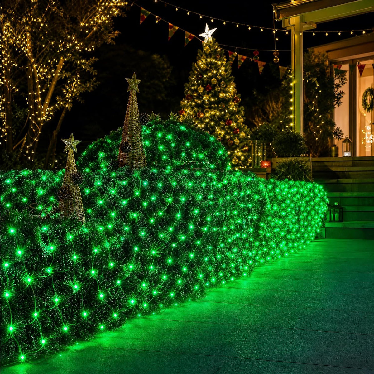 Dazzle Bright - Luces de red de Navidad, 360 LED, 12 pies x 5 pies,...