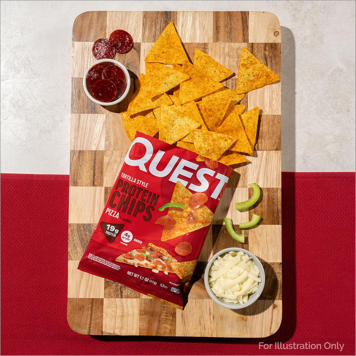 Quest Nutrition Pizza Tortilla Style Protein Chips, 0.74 oz de prot...