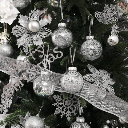Wironlst - Adornos de bolas de Navidad de plástico transparente ina...