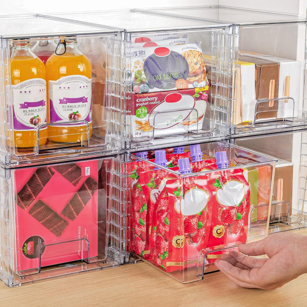 Vtopmart Paquete de 2 Cajones de Almacenamiento Apilables Grandes,...