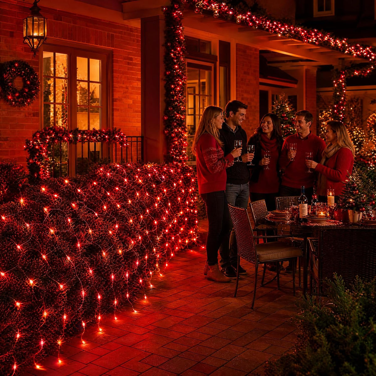 Dazzle Bright - Luces de red de Navidad, 360 LED de 12 pies x 5 pie...