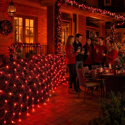 Dazzle Bright - Luces de red de Navidad, 360 LED de 12 pies x 5 pie...