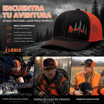 LARIX Trucker Hat Men - Gorra Snapback con parte trasera de malla t...