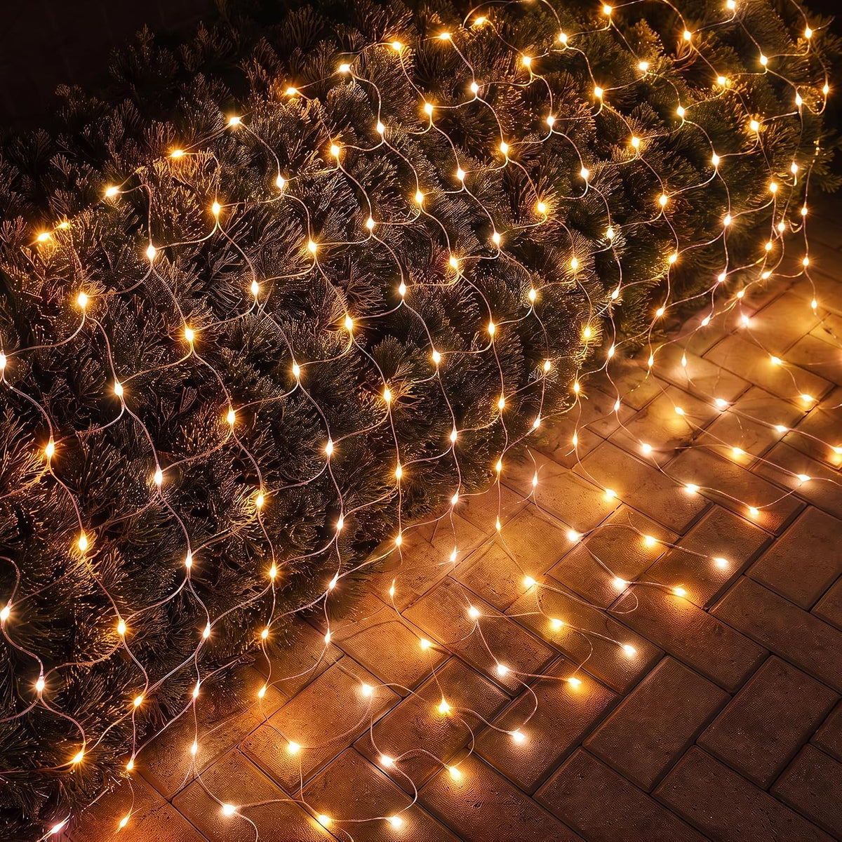 Dazzle Bright 360 luces LED de red, 12 x 5 pies, conectables, imper...