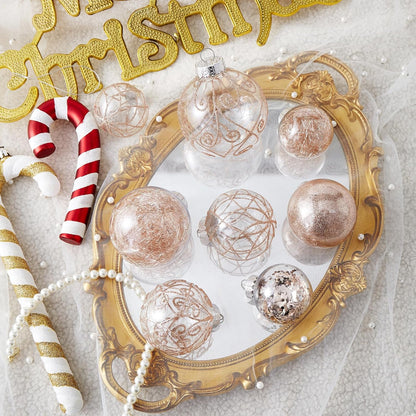 Wironlst - Adornos de bolas navideñas de diferentes tamaños, de plá...