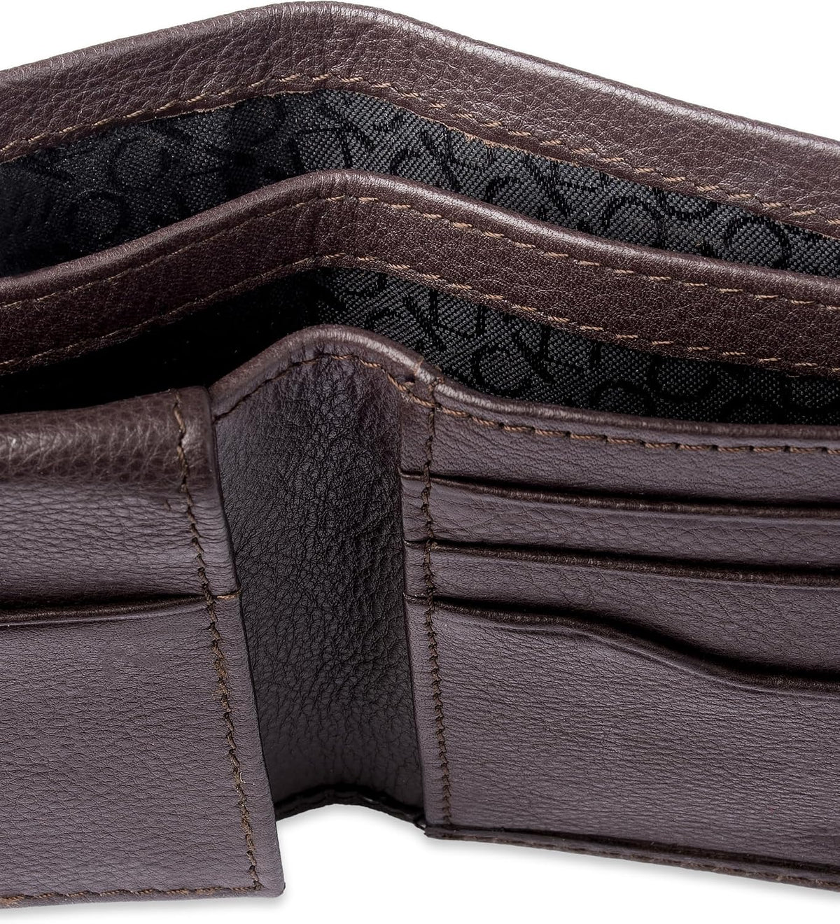 Calvin Klein Billetera plegable minimalista de piel RFID para hombr...