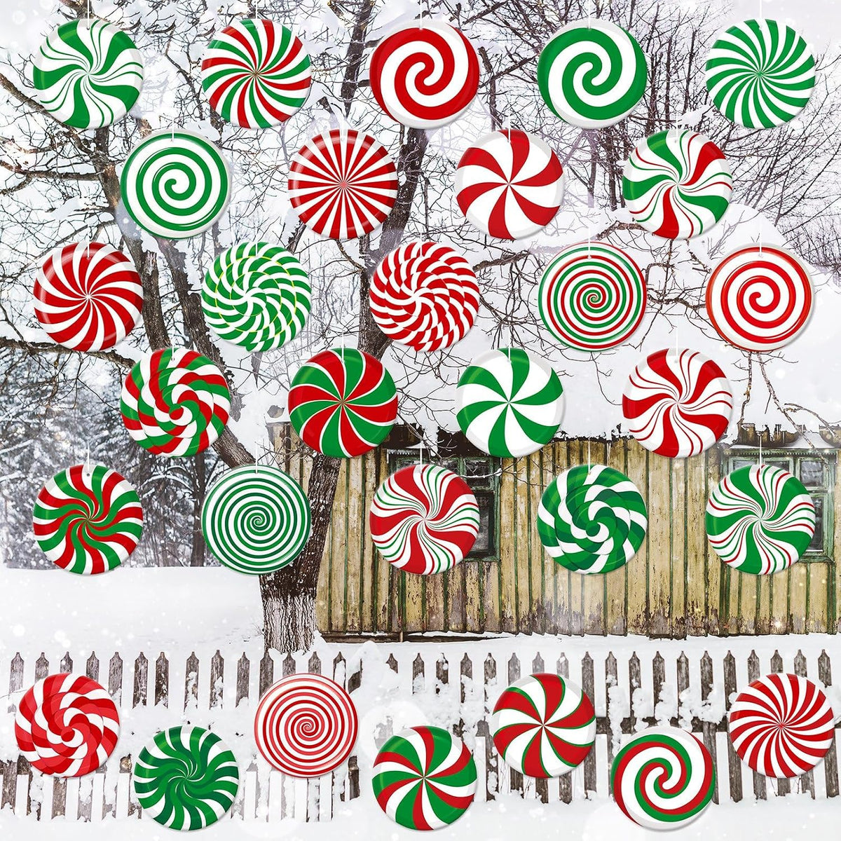 Barydat - 30 adornos de bolas de Navidad grandes, decoración de árb...