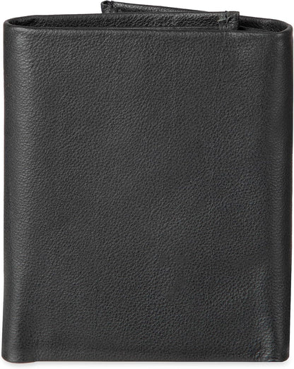 Cartera trifold de cuero con bloqueo RFID para hombre de Calvin Klein