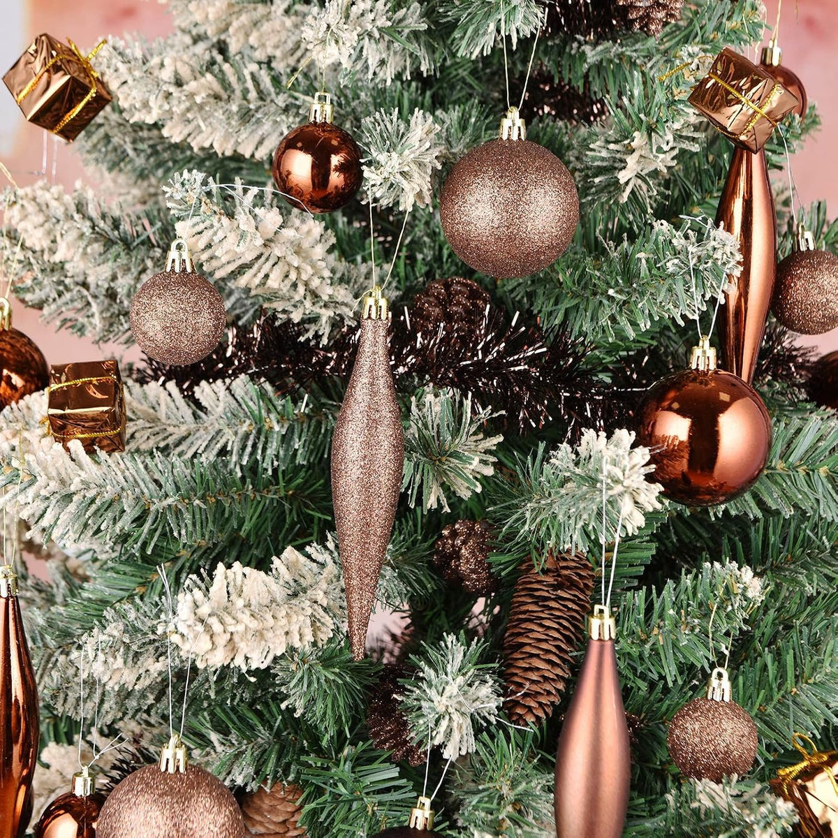 Adornos de bola de Navidad de 30 quilates, decoración de árbol de N...