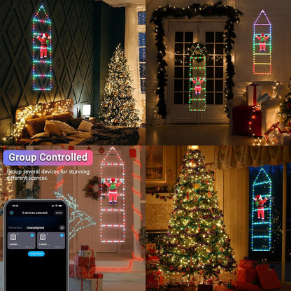 Toodour - Luces de decoración navideña, 1 m de luces decorativas RG...