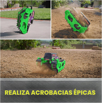 Monster Jam Grave Digger Trax Camión de juguete todoterreno RC, esc...