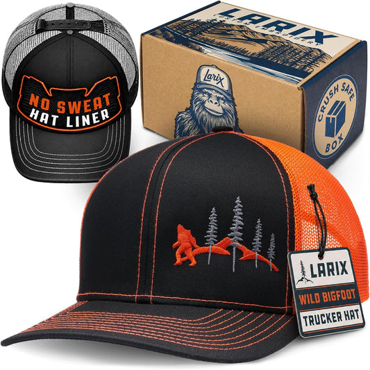 LARIX Trucker Hat Men - Gorra Snapback con parte trasera de malla t...