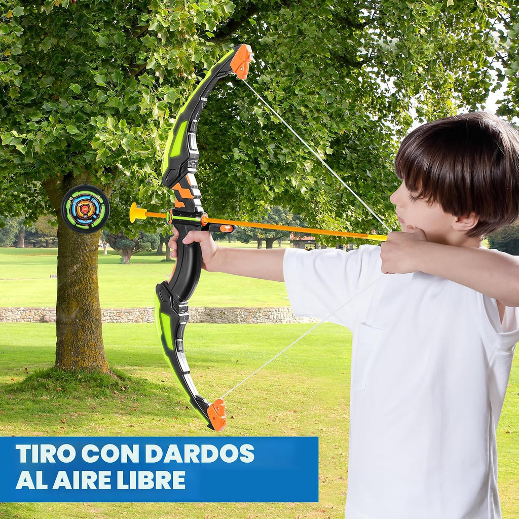 JOYIN Juego de arco y flecha para niños con luces LED intermitentes...
