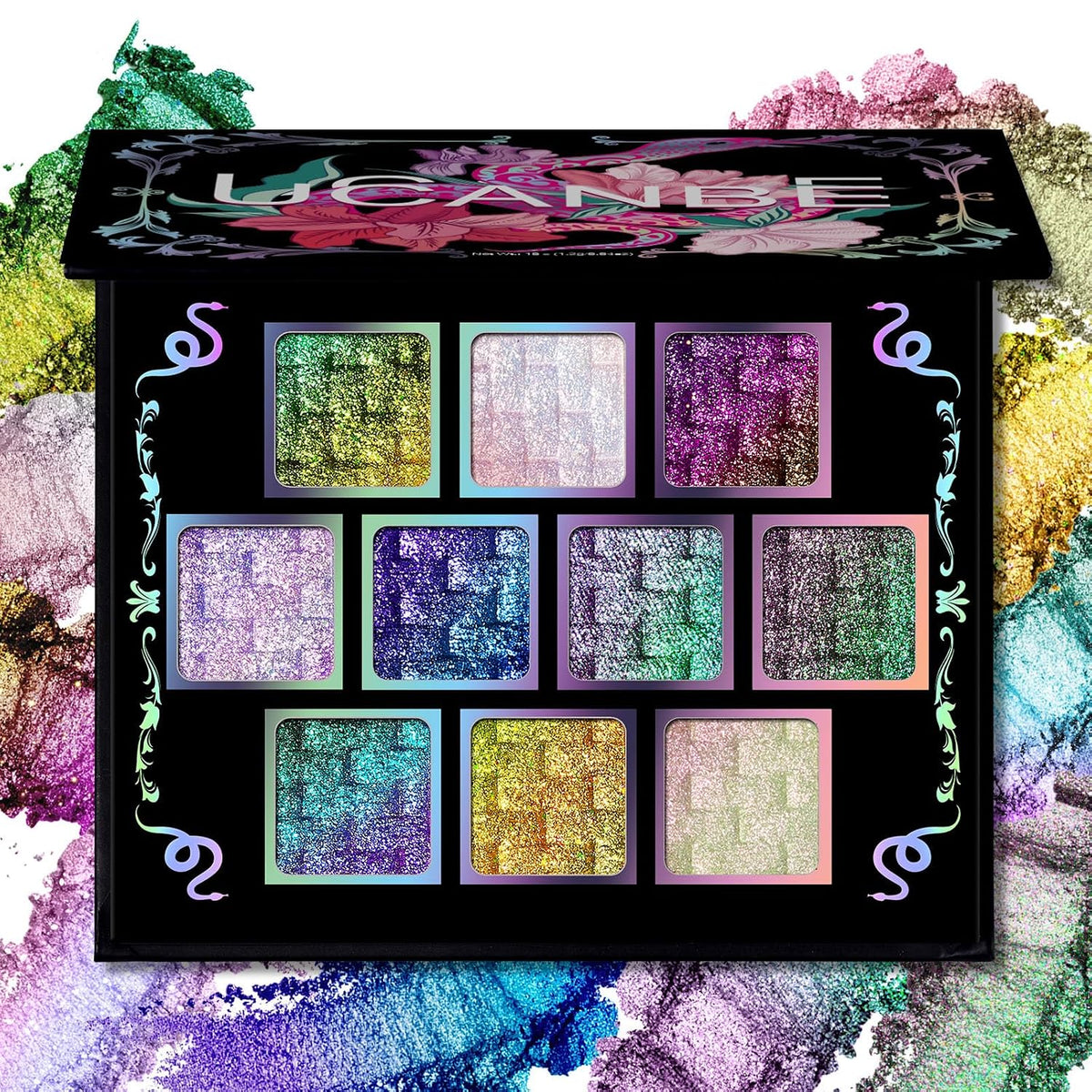 UCANBE Paleta de sombra de ojos multicromática camaleón, 10 colores...