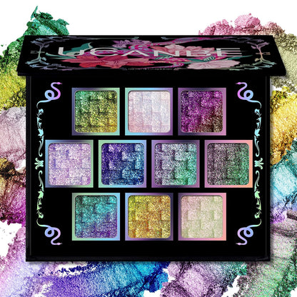 UCANBE Paleta de sombra de ojos multicromática camaleón, 10 colores...