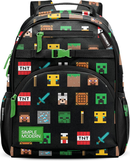 Simple Modern Mochila Minecraft para niñas, niños | 12L | Fletcher...