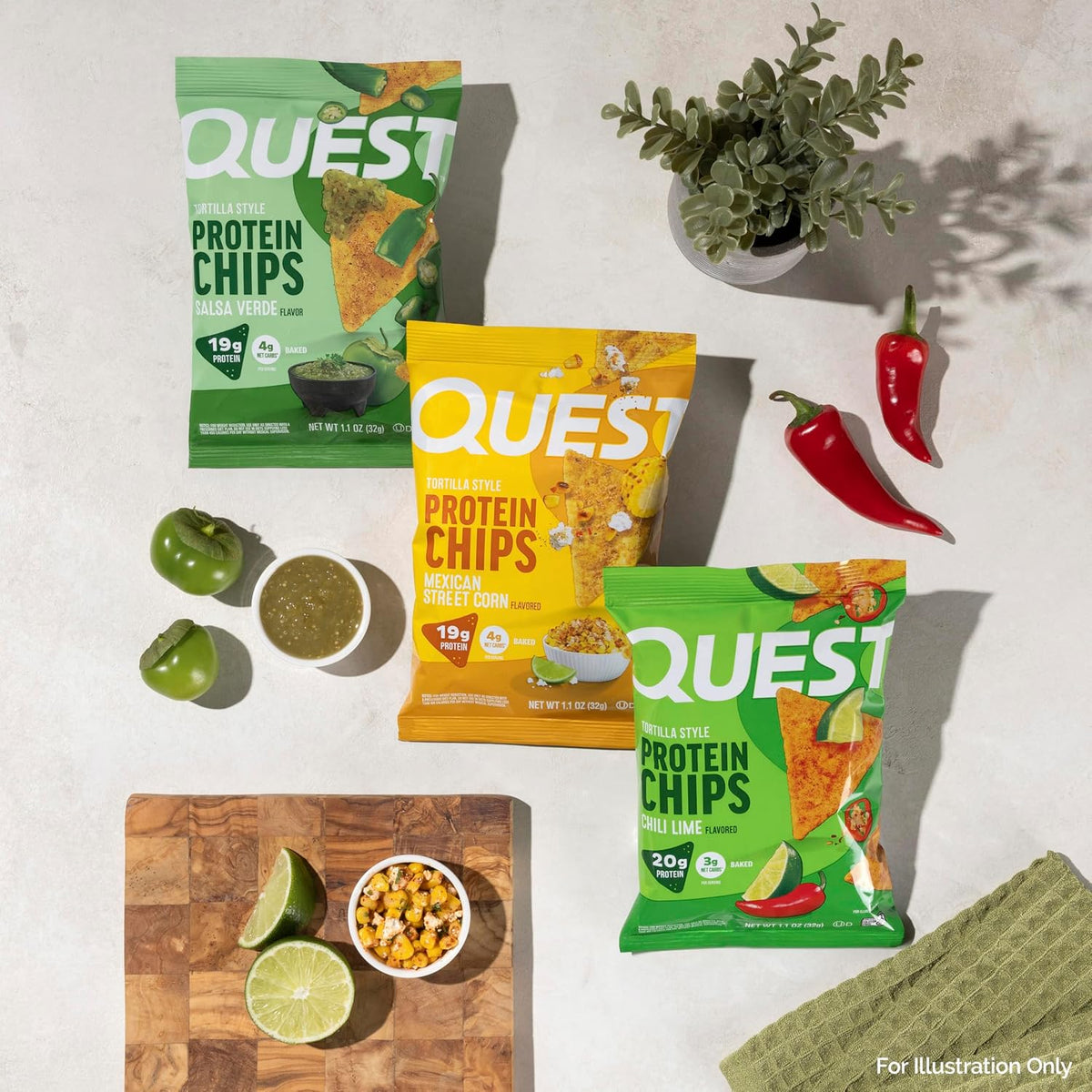 Quest Nutrition Tortilla Style Protein Chips, paquete variado South...