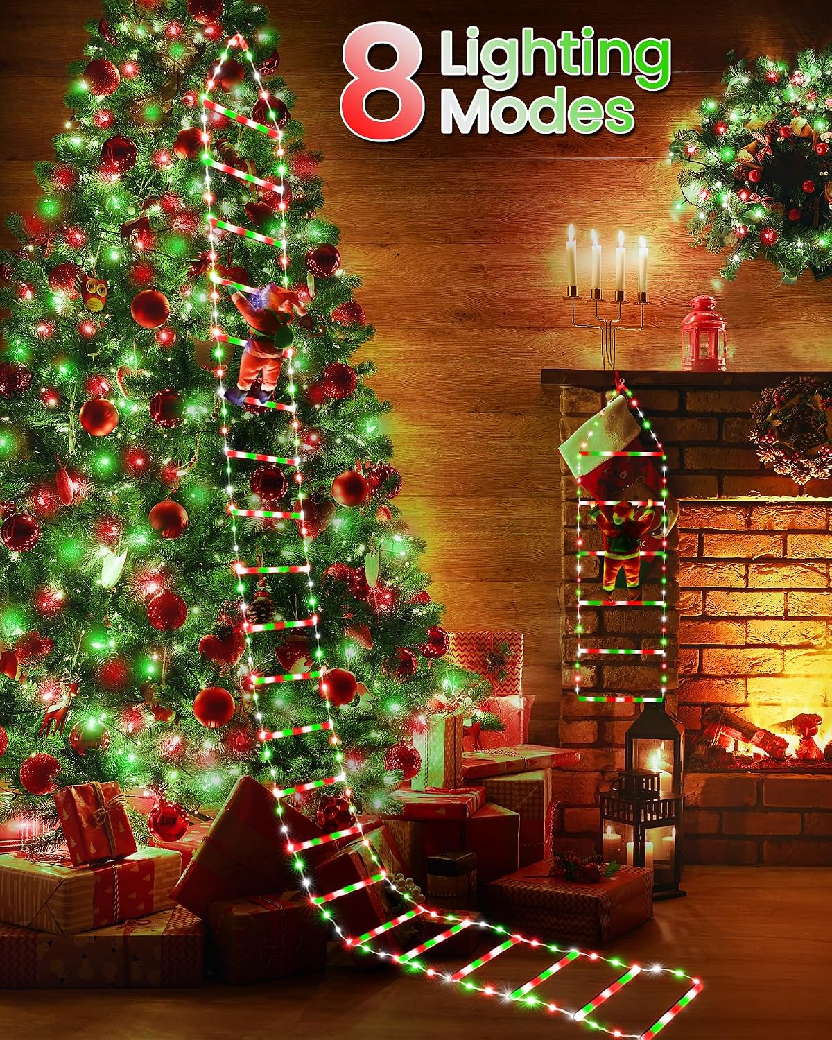 Toodour Luces LED de Navidad \u2013 Luces decorativas de Navidad de...