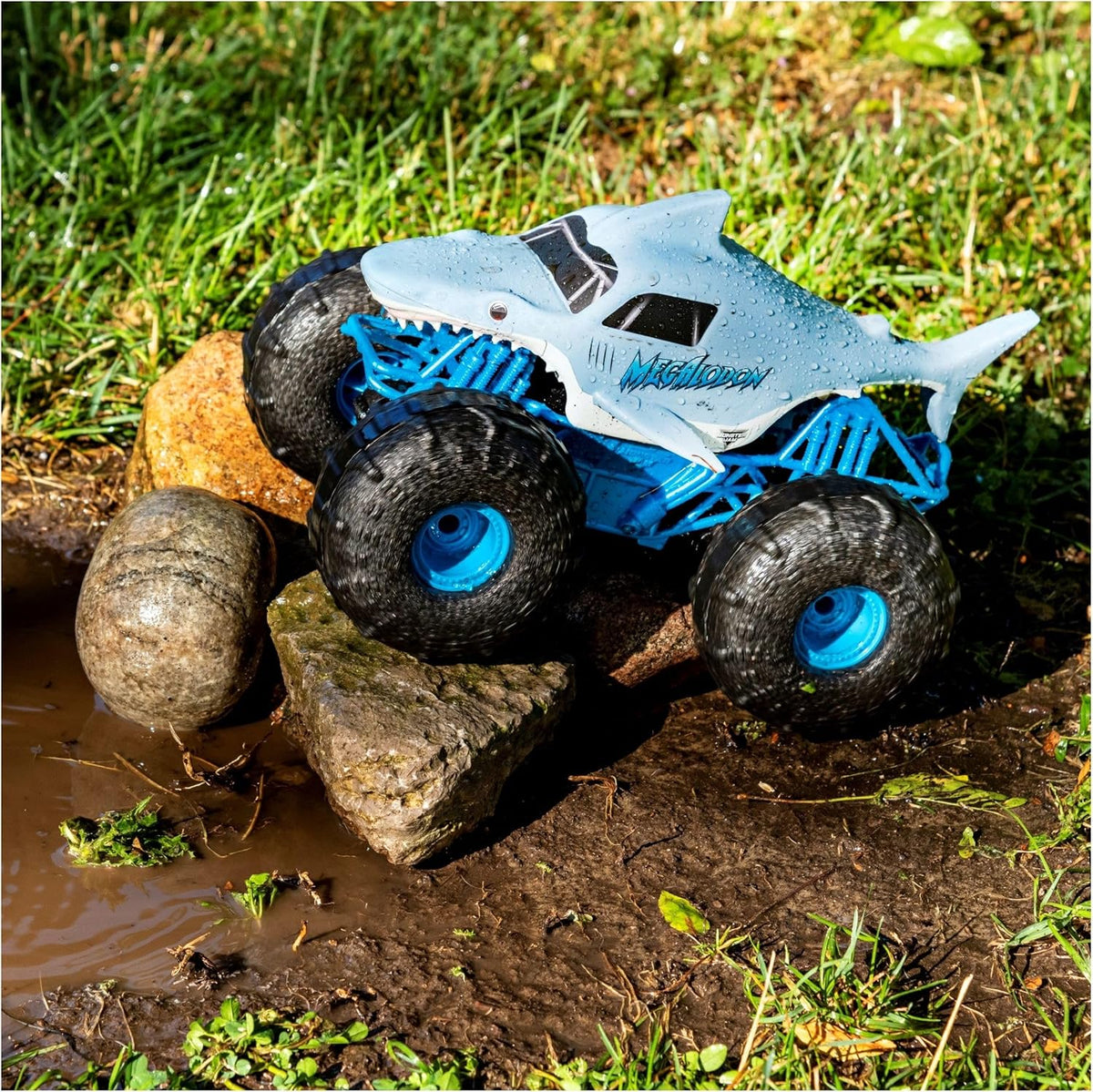 Monster Jam Camión Monster RC todo terreno Megalodon Storm | Drive...